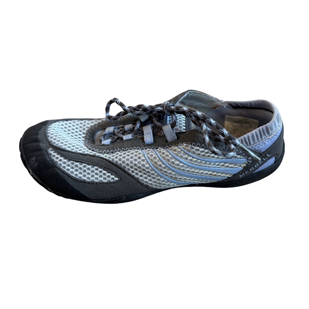 Merrell Barefoot Pace Glove Womens Trail Running Shoes Gray Blue Vibram J84244